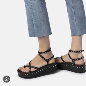 Dolce Vita Black Welma Studded Platform Sandals
